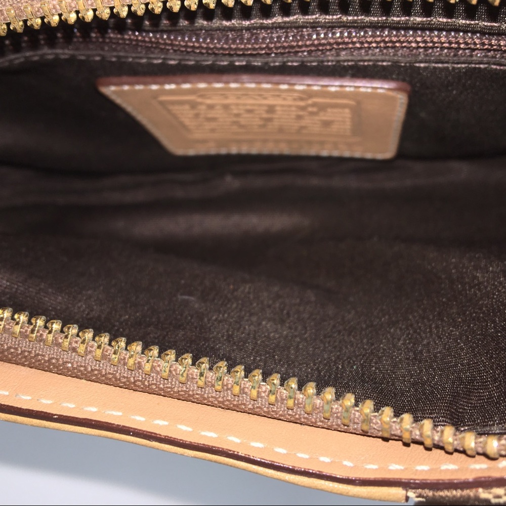 Coach Small Jacquard Signature Bag W/Gold Hardware - Picture 6 of 8
